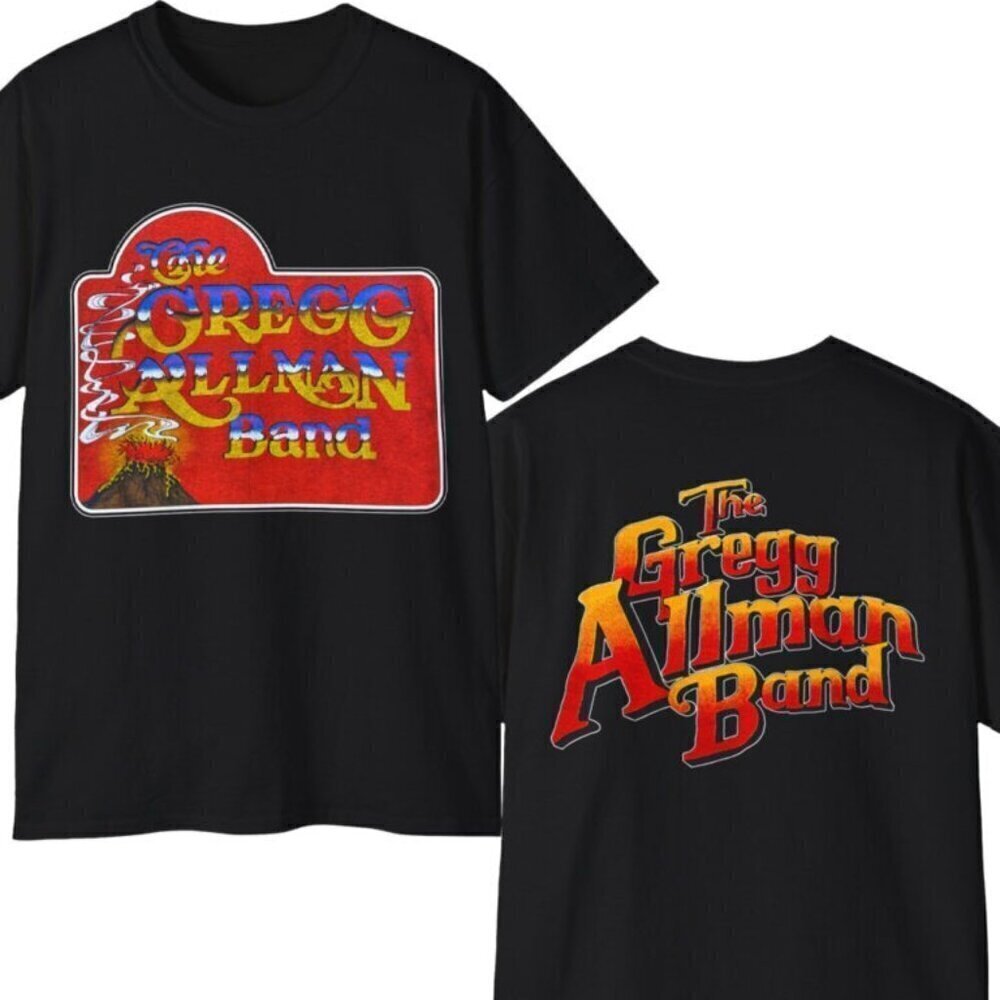 The Gregg Allman Band Tour T-Shirt 2 Sided Rock Music Graphic Tee Fan Gift